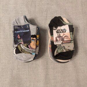 NWT socks bundle, size small 4.5-8.5, Lightyear and Star Wars Mandalorian